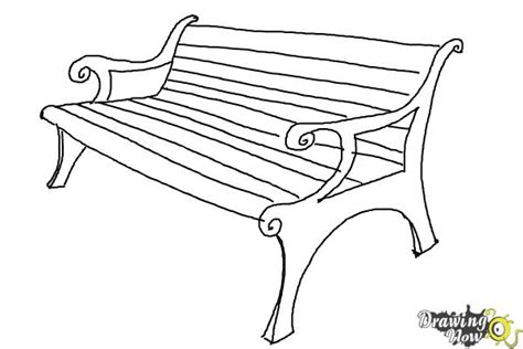 How to Draw a Bench - DrawingNow