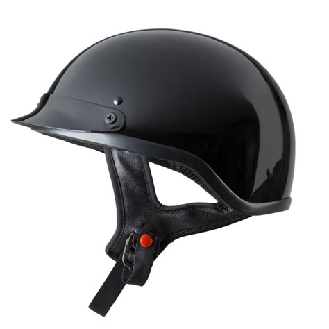 Raider Motorcycle Half Helmet DOT Approved / Gloss Black, Sizes S - XL ...