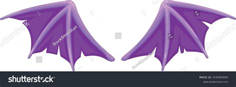 Purple Wings Flight Symbol Fantasy Creature Stock Vector (Royalty Free) 2193693043 | Shutterstock