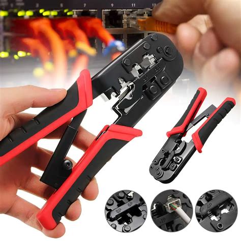 Doersupp 1PC Network Crimping Plier Multifunctional Ethernet Network Cable Crimp Tool LAN ...