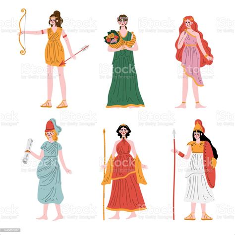 Artemis Demeter Aphrodite Klio Hera Athena Olympian Dewi Yunani Pahlawan Mitologi Yunani Kuno ...