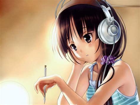 Download Anime girl listening music - Flirty girl with attitude Hd ...