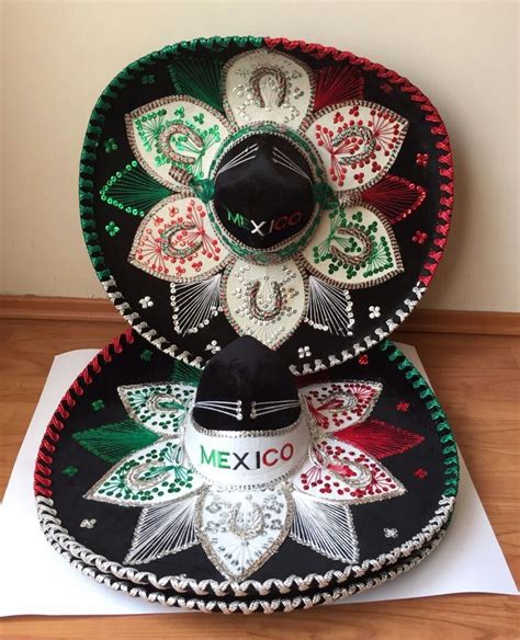 Sombrero Charro Tricolor Mariachi Mexicano Bordado México - $ 690.00 en ...