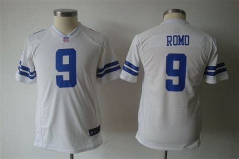 a white jersey with the number 9 on it and blue lettering is displayed ...