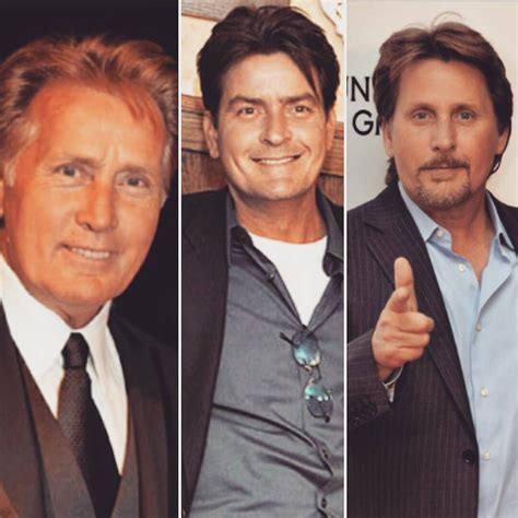 Martin Sheen Charlie Sheen y Emilio Estévez. Padres e hijos actores. # ...