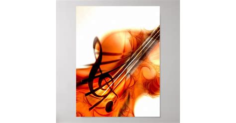 Abstract Violin Art Poster | Zazzle