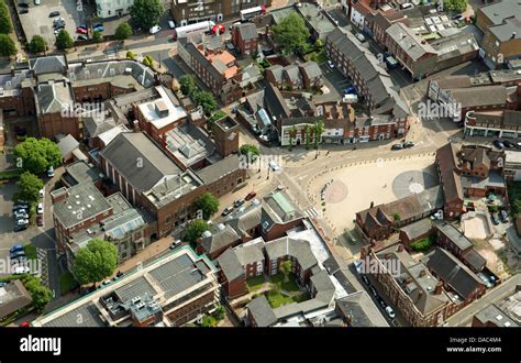 aerial view of Dudley town centre Stock Photo - Alamy