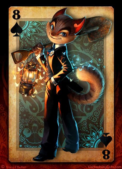 Lackadaisy :: Eight of Spades | Playing cards art, Card art, Playing ...