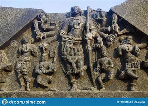 Carved Figure, Temple Complex, Warangal Fort, Warangal, Telangana State ...