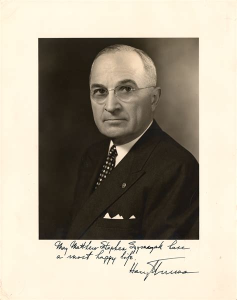 Harry S. Truman Signed Photograph as President | RR Auction