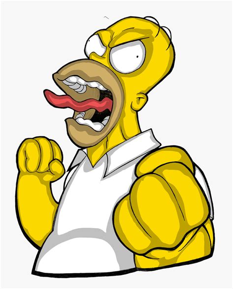 Homer Simpson Bart Simpson Anger - Mad Homer Simpson Png, Transparent ...