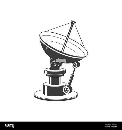 Satellite dish isolated on white background. Vector illustration ...