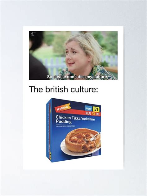 "Funny British food culture meme tika masala" Poster for Sale by TheBritishShop | Redbubble