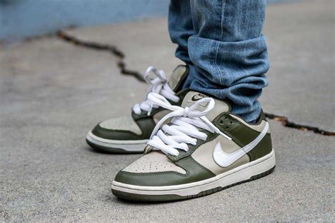 Nike Dunk Low Pro B Olive On Feet Sneaker Review