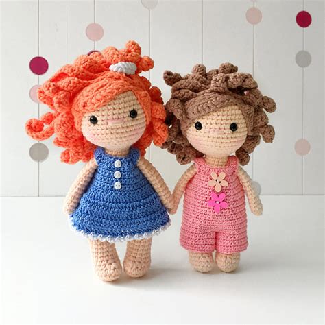 Curly hair doll - crochet doll with removable clothes - Inspire Uplift