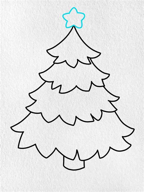 How to Draw a Christmas Tree With Presents - HelloArtsy