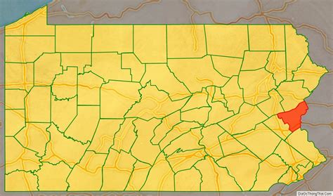 Map of Northampton County, Pennsylvania - Thong Thai Real