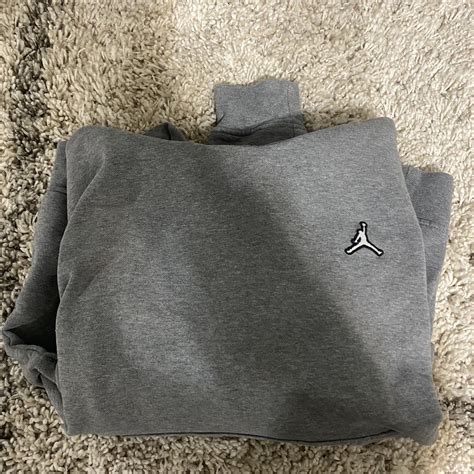 Jordan Men's Grey Hoodie | Depop