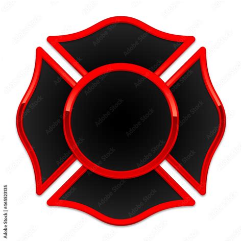 blank fire department logo base black and red Stock Vector | Adobe Stock