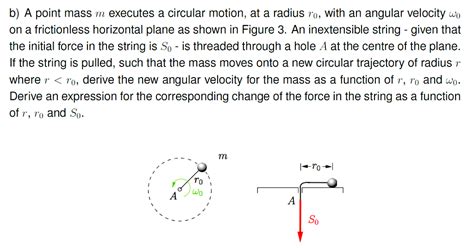 Solved A point mass m executes a circular motion, at a | Chegg.com