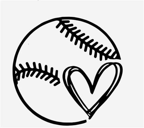 Personalize anything with this baseball/softball heart. Show your love ...