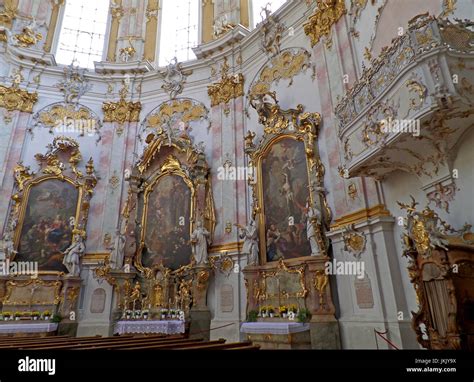 Gorgeous interior of Ettal Abbey Church, Garmisch-partenkirchen, Bavaria, Germany Stock Photo ...