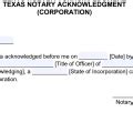 Free Texas Notary Acknowledgement Forms – PDF – Word