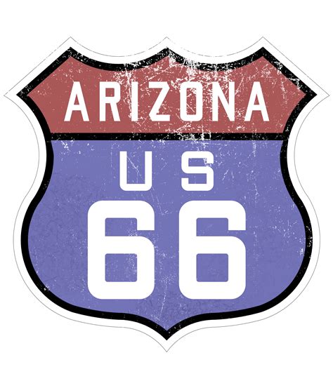 Arizona route 66, historic american sign free image download