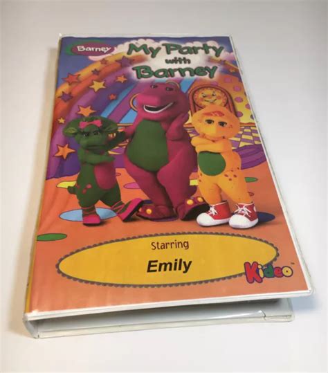 MY PARTY WITH Barney VHS Tape Starring Emily Kideo Rare Clamshell £39. ...