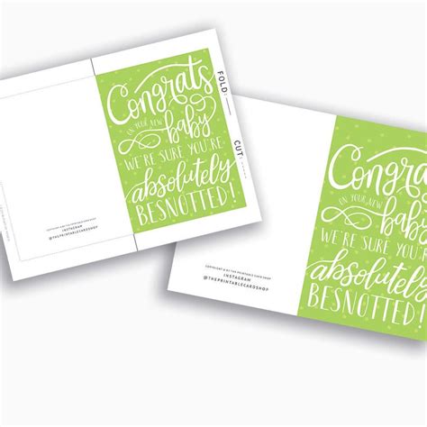 New Baby Cards Instant Download Printable Congratulations on - Etsy