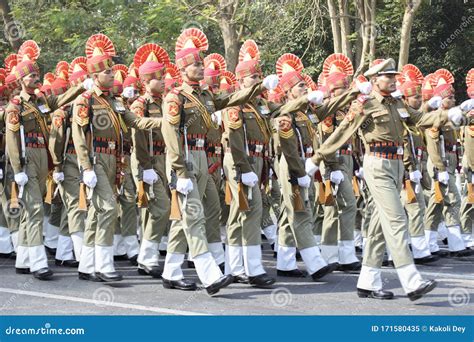 National Cadet Corps NCC Students Standing At Parade Ground Editorial ...