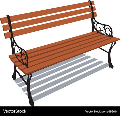 Park bench Royalty Free Vector Image - VectorStock