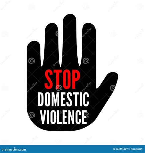 Stop Domestic Violence Symbol Stock Illustration - Illustration of ...