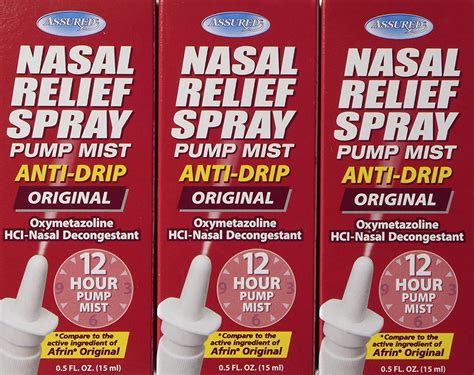 Nasal Relief Spray - 12 Hour Anti-drip Pump Mist 0.5 FL. OZ. (3 Pack) - Walmart.com