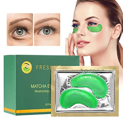 FRESHME Matcha Eye Mask - 20 Pairs Under Eye Patches Aloe Vera Extract Gel Masks for Anti Aging ...