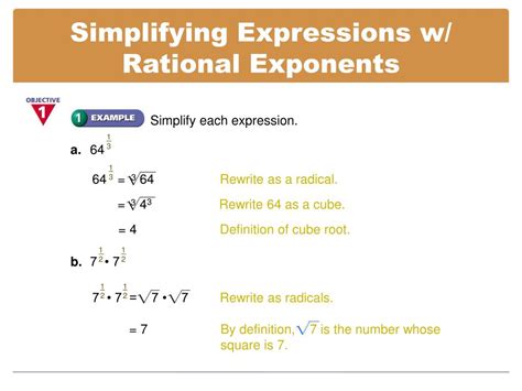 PPT - 7-4 Rational Exponents PowerPoint Presentation, free download - ID:3148871