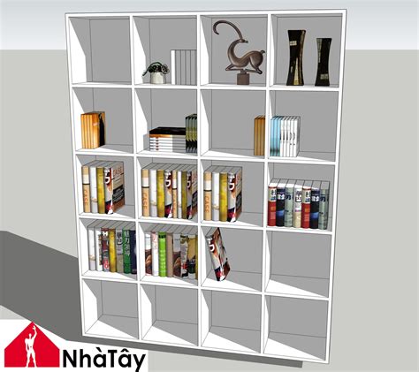 4849 Bookshelf Sketchup Model Free Download