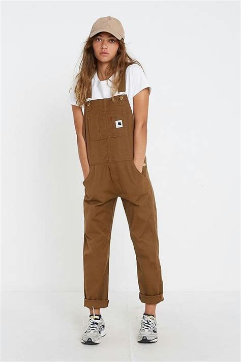 Carhartt WIP Straight Leg Brown Dungarees | Carhartt overalls women, Overalls women, Carhartt ...