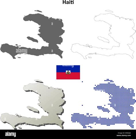 Haiti outline map set Stock Vector Image & Art - Alamy