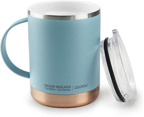 Asobu Ultimate Stainless Steel Ceramic Inner Coating Insulated Mug 12 oz, Blue - Walmart.com ...