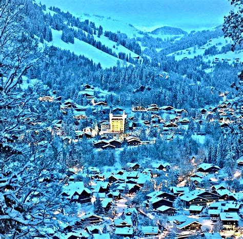 Gstaad Palace, Switzerland Gstaad, Attraction, City Photo, Aerial ...