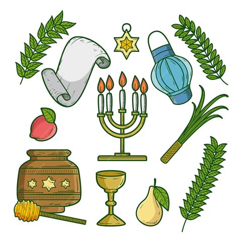 Free Vector | Hand drawn sukkot elements collection