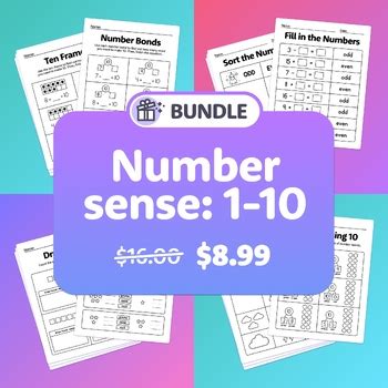 1-10 Number Sense BUNDLE | No Prep Number Sense Worksheets, Number ...