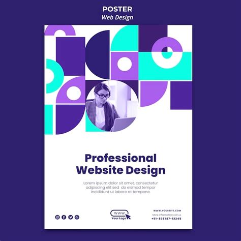 Free PSD | Professional website design poster template