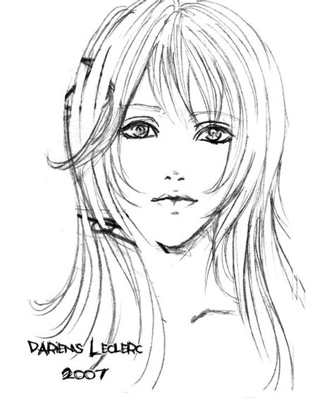 Girl face sketch by Magochocobo on DeviantArt