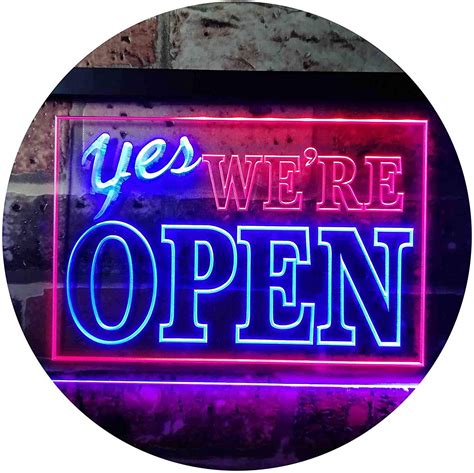 Yes We're Open LED Neon Light Sign | Way Up Gifts