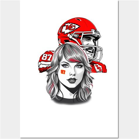 Taylor Swift And Travis Kelce Wall And Art Print in 2024 | Taylor swift ...