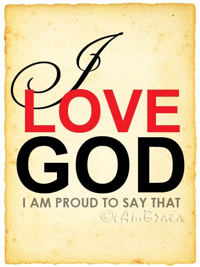 I LOVE GOD - cambraza