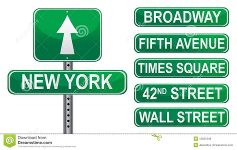 Wall Street, Street Signs, 42nd Street, New York Street, Ocean Drive ...