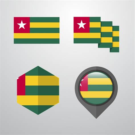 Togo flag design set vector 14025295 Vector Art at Vecteezy